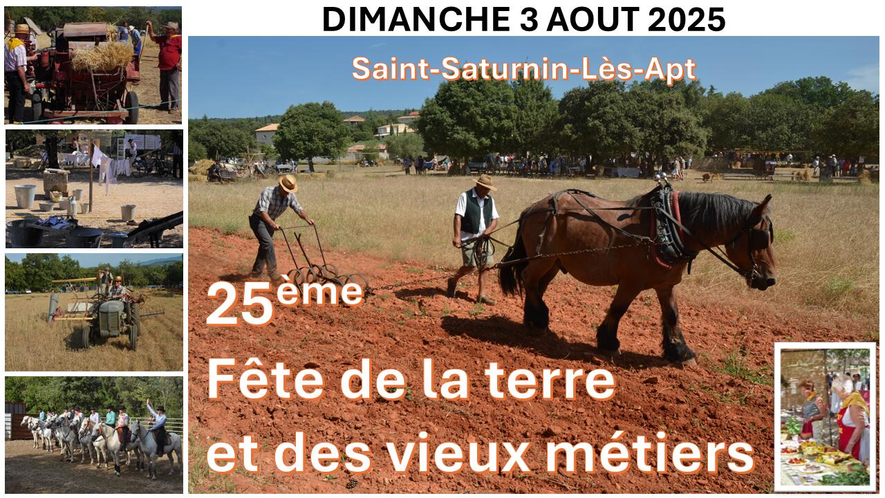 25ème Fête de la Terre et des vieux métiers_Saint-Saturnin-lès-Apt