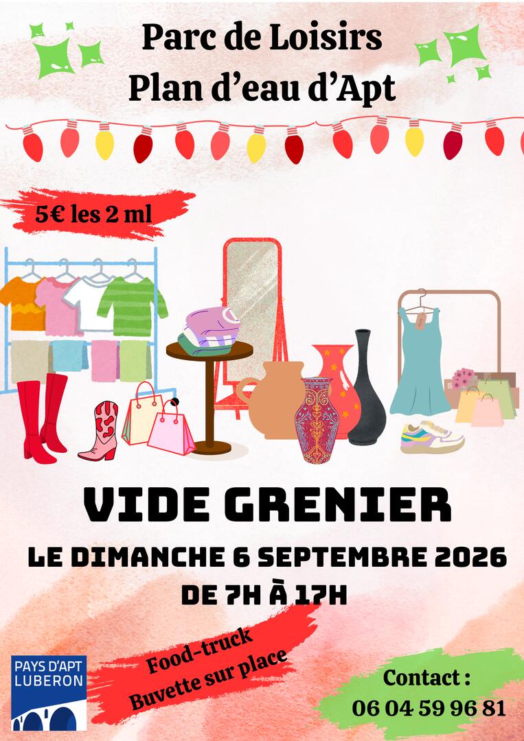 Vide grenier au plan d'eau