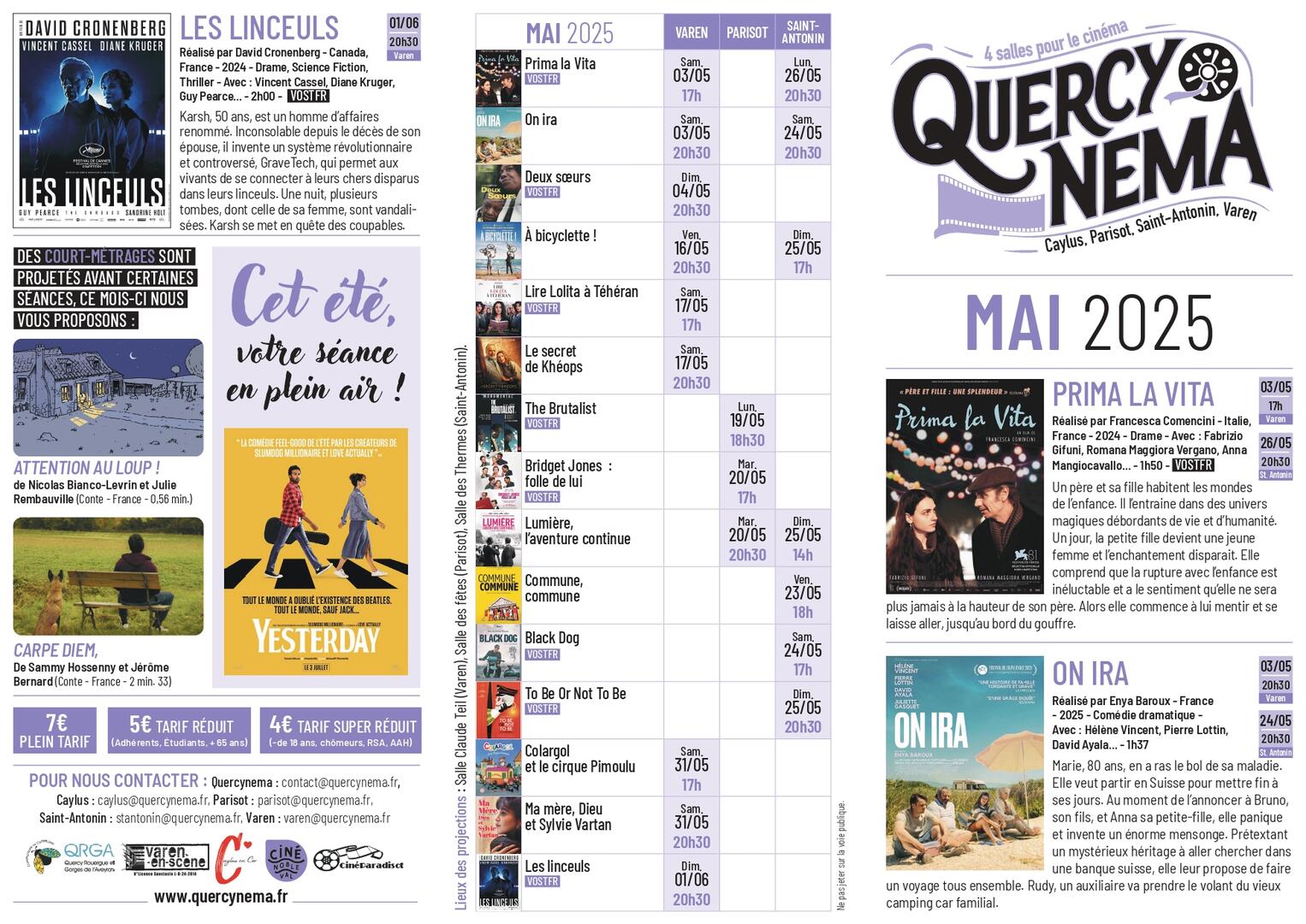 Programme Quercynema - Saint Antonin Noble Val - Mai 2025_Saint-Antonin-Noble-Val