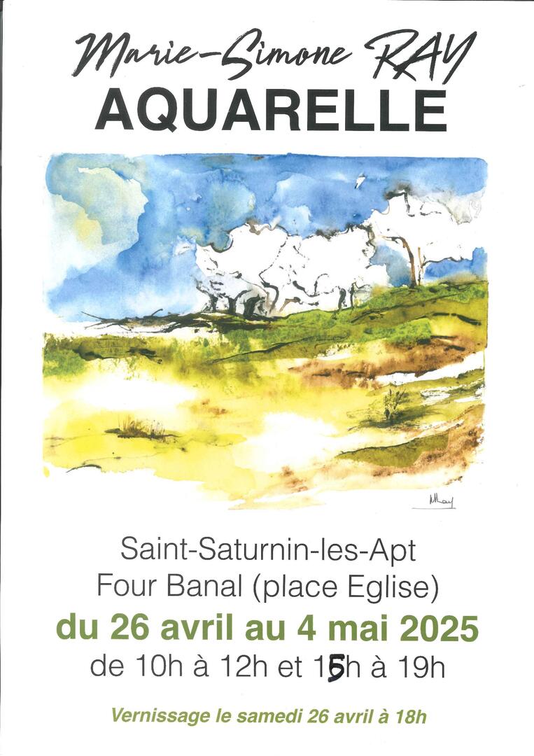 Exposition d'aquarelle "Marie Simone Ray"_Saint-Saturnin-lès-Apt
