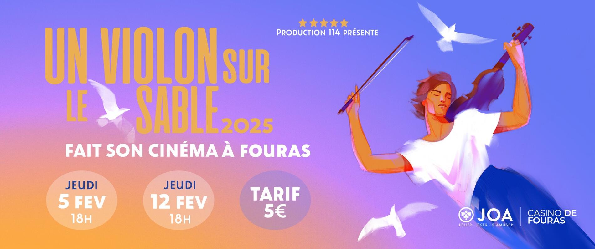 Un Violon sur le Sable fait son cinéma_Fouras-les-Bains