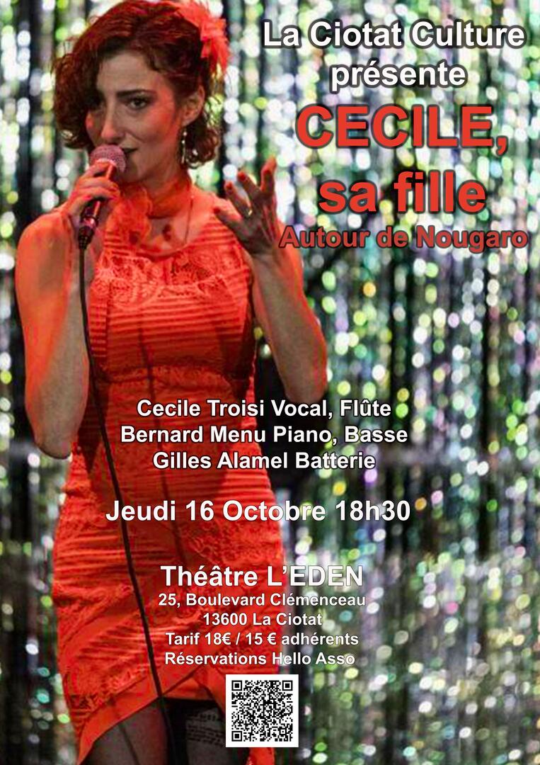 Concert Cécile, sa fille (Hommage à Claude Nougaro)_La Ciotat