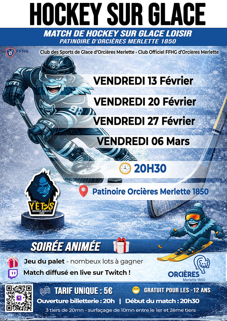 Match de Hockey : Les Yétis d'Orcières !_Orcières
