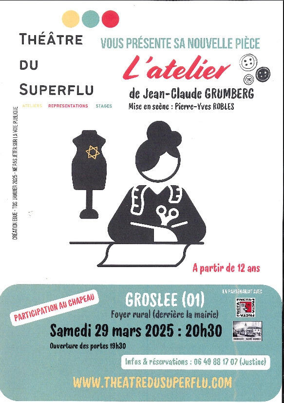 Pièce de théâtre "L'Atelier"_Groslée-Saint-Benoit