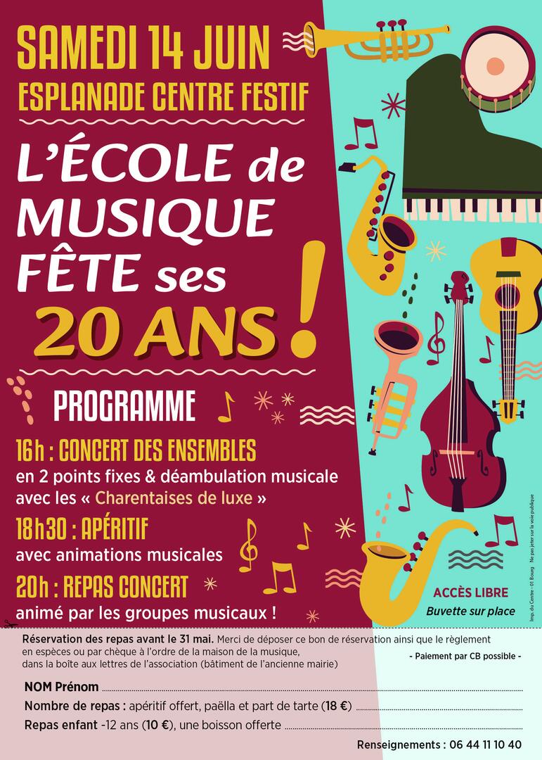 fly des 20 ans ecole de musique