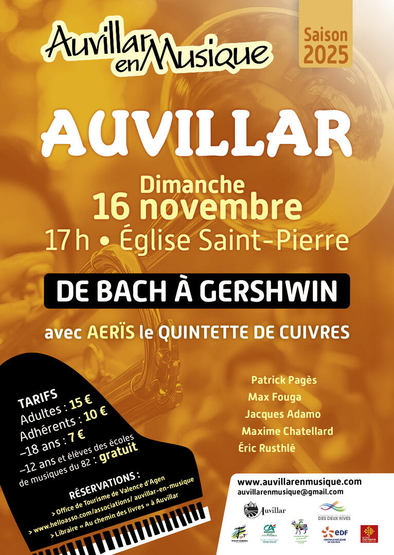 Concert exceptionnel à Auvillar – Quinquette à cuivres_Auvillar