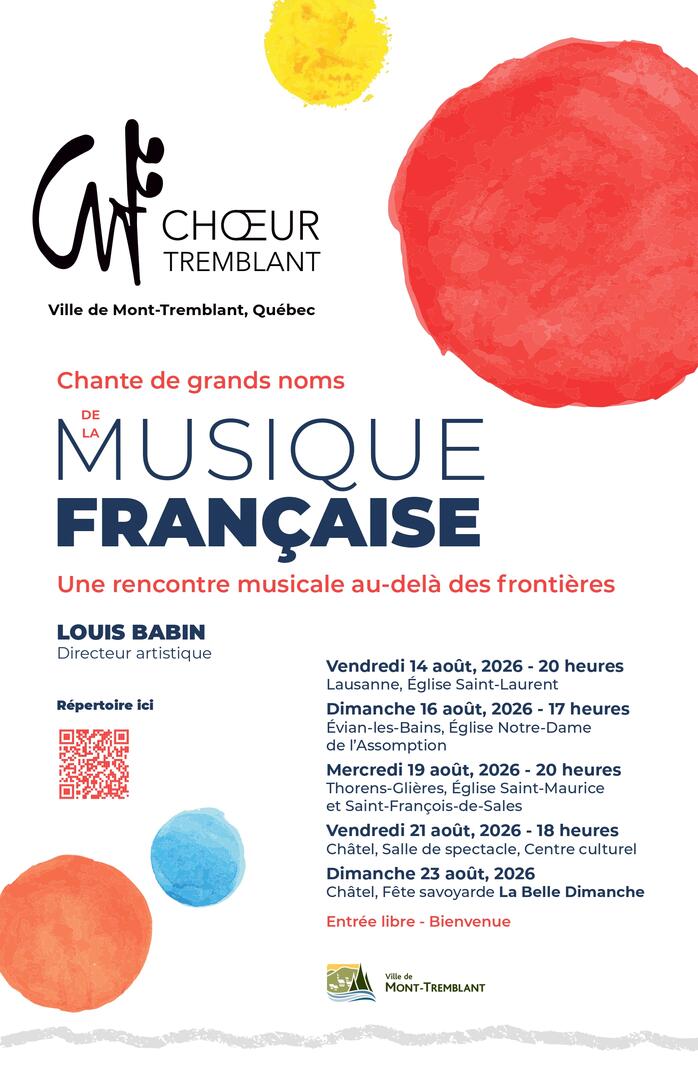 Le Choeur Tremblant chante de grands noms de la musique française_Châtel