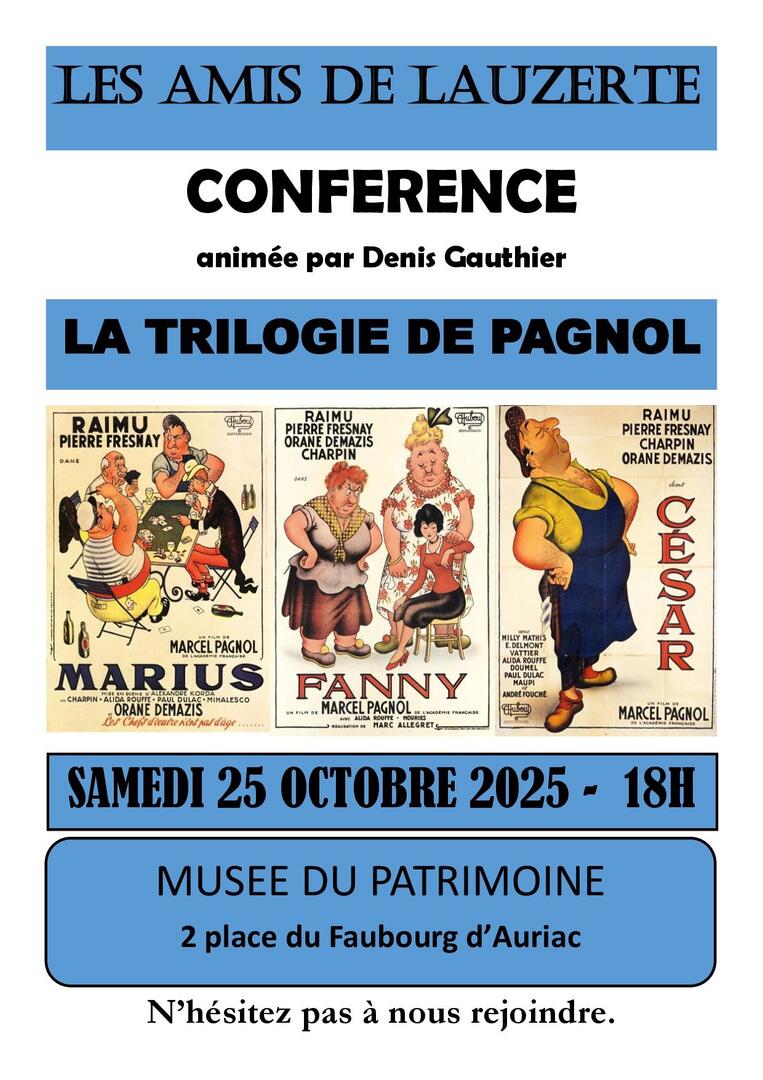 Conférence - Triologie de Pagnol_Lauzerte