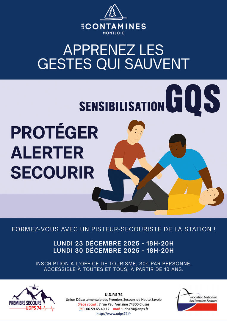 GQS - Sensibilisation aux Gestes qui Sauvent avec l’UDPS 74_Les Contamines-Montjoie