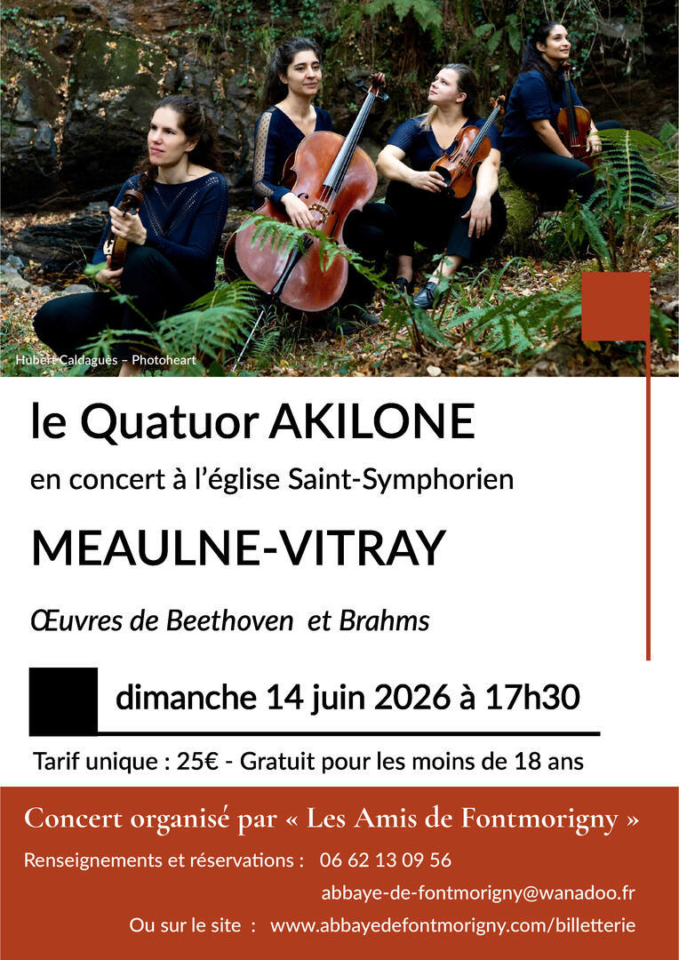 Concert : Quatuor Akilone_Meaulne-Vitray