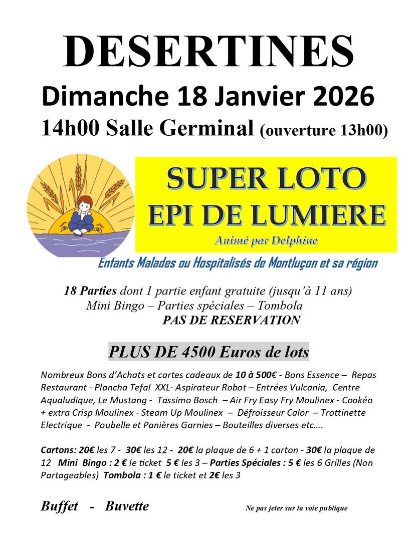 Super Loto Epi de Lumière_Désertines