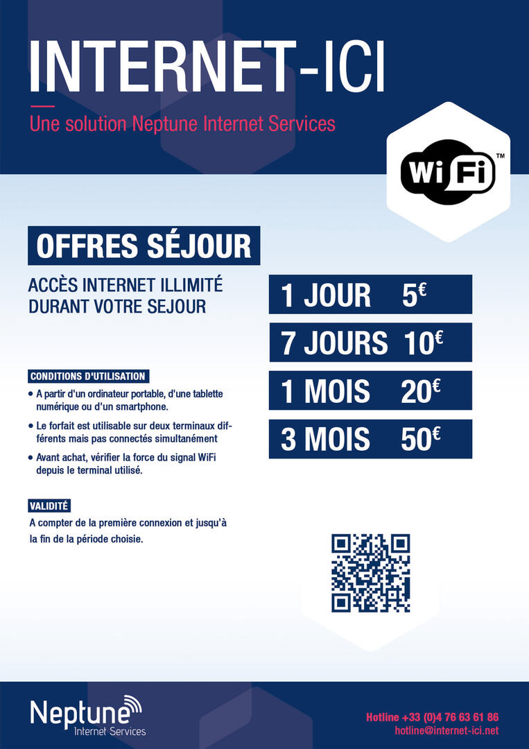 Tarifs WiFi Orcières 2021