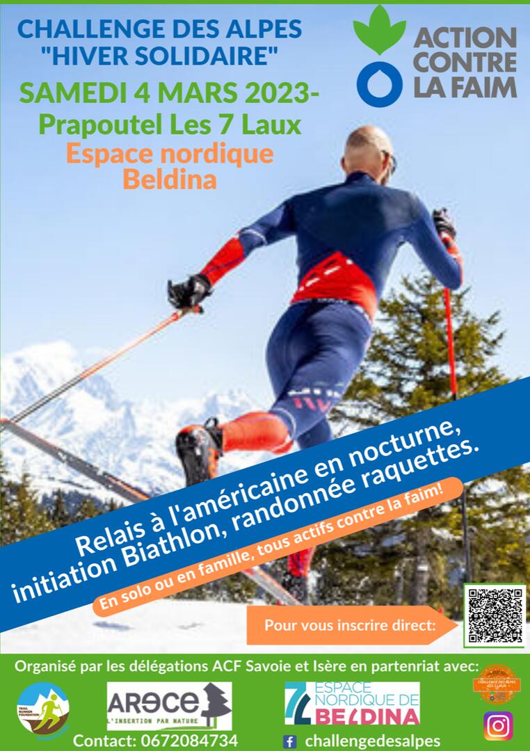 Affiche Challenge des Alpes - Hiver Solidaire