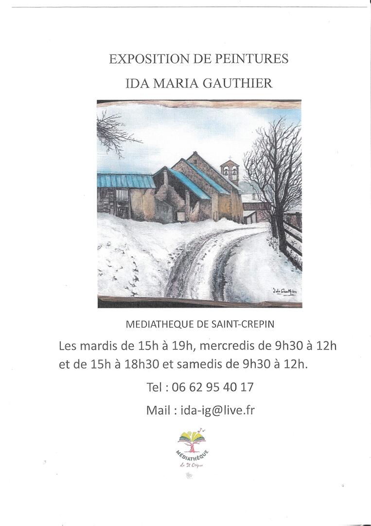 Exposition de peintures par Ida Maria Gauthier_Saint-Crépin