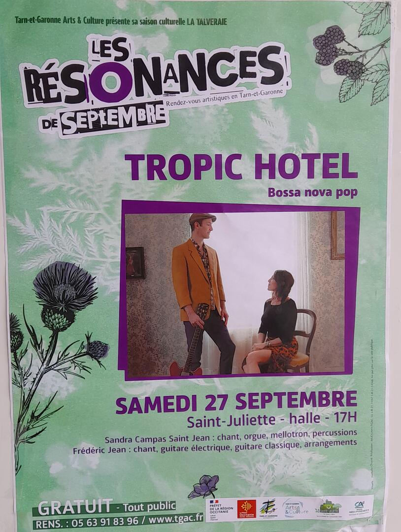 Concert avec le groupe "Tropic Hotel"_Sainte-Juliette