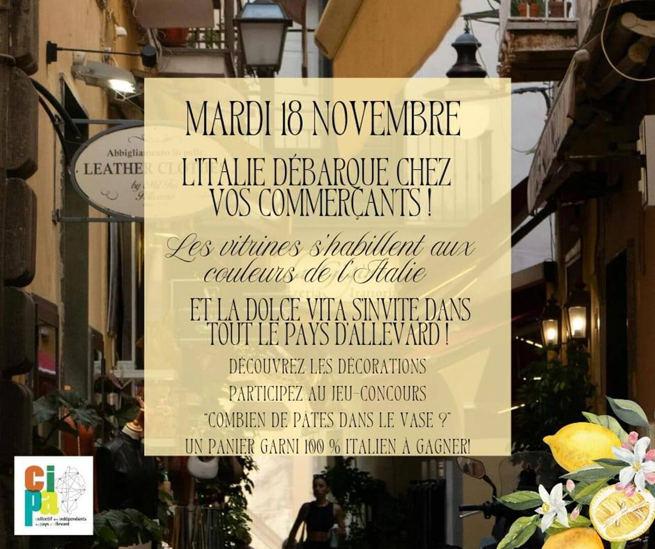 L'Italie débarque chez vos commerçants - Les journées italiennes dans le pays d'Allevard