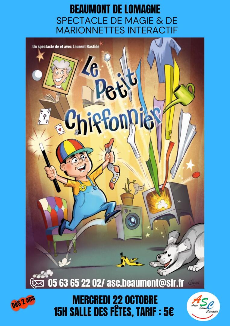Spectacle magie et marionnettes "Le petit chiffonnier"_Beaumont-de-Lomagne