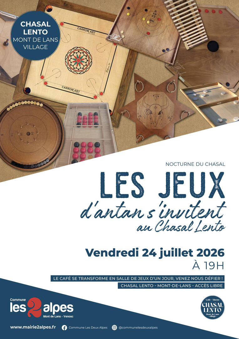 Jeux d'antan au Café Musée Chasal-Lento_Les Deux Alpes