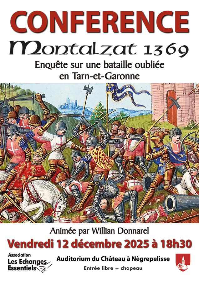 Conférence:  Montalzat 1369,  Enquête sur une bataille oubliée en Tarn-et-Garonne