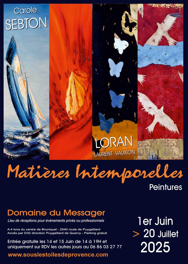 Exposition de peintures "Matières Intemporelles"_Bruniquel