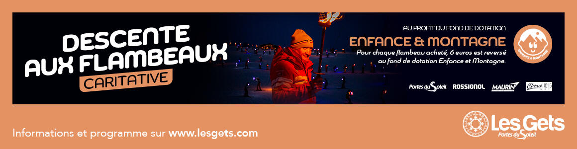 Descente aux flambeaux caritative_Les Gets