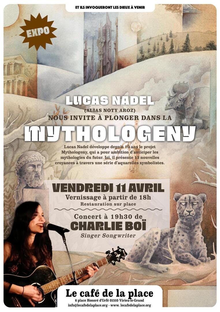 Exposition d'aquarelles symbolistes de Lucas Nadel "Mythologeny"_Virieu-le-Grand