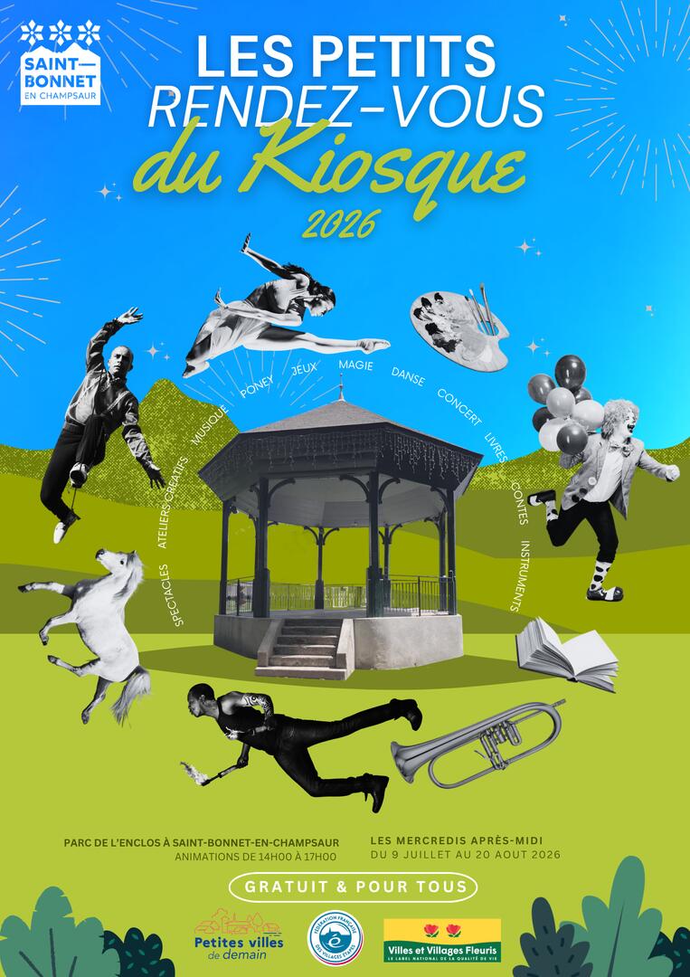 Les petits rendez-vous autour du Kiosque de Saint Bonnet en Champsaur