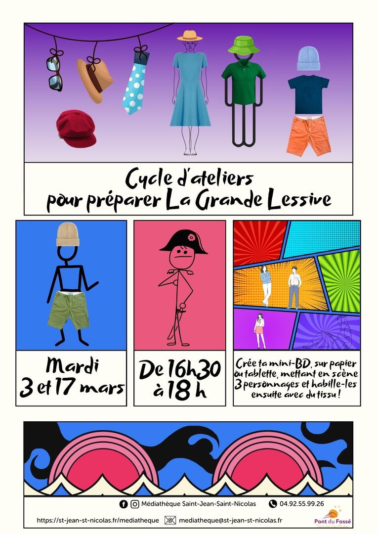 Cycle d'ateliers dans le cadre de La Grande Lessive_Saint-Jean-Saint-Nicolas