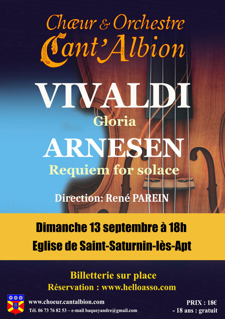 Affiche concert St Saturnin lès Apt