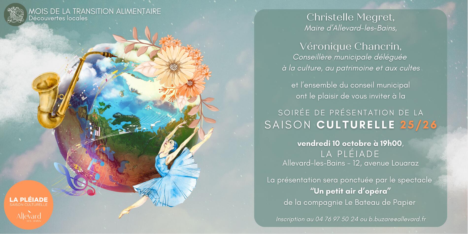 Présentation de la saison culturelle de La Pléiade_Allevard