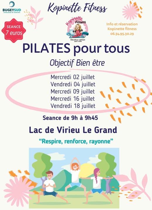 Séances de pilates pour tous au lac de Virieu le Grand_Virieu-le-Grand