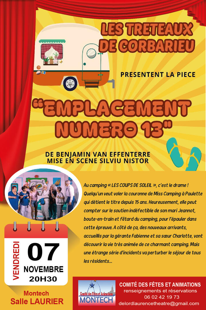 Soirée théâtre : “Emplacement Numéro13”_Montech