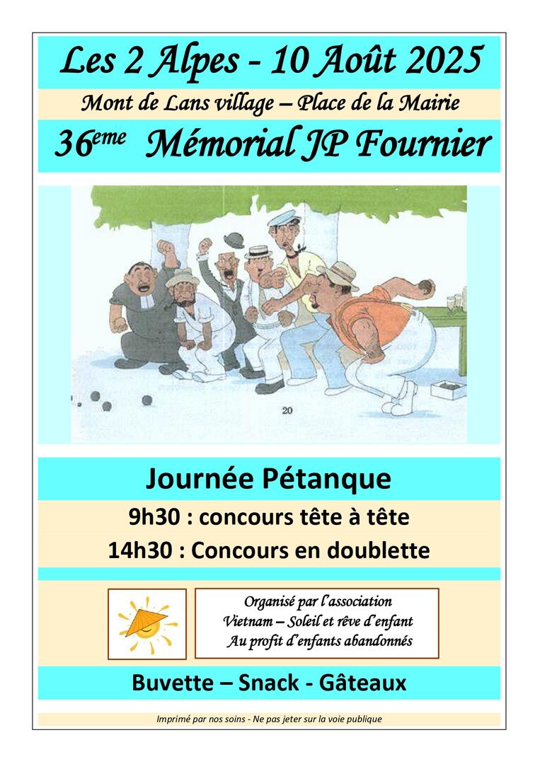 Concours de pétanque - 36ème Mémorial JP Fournier_Les Deux Alpes