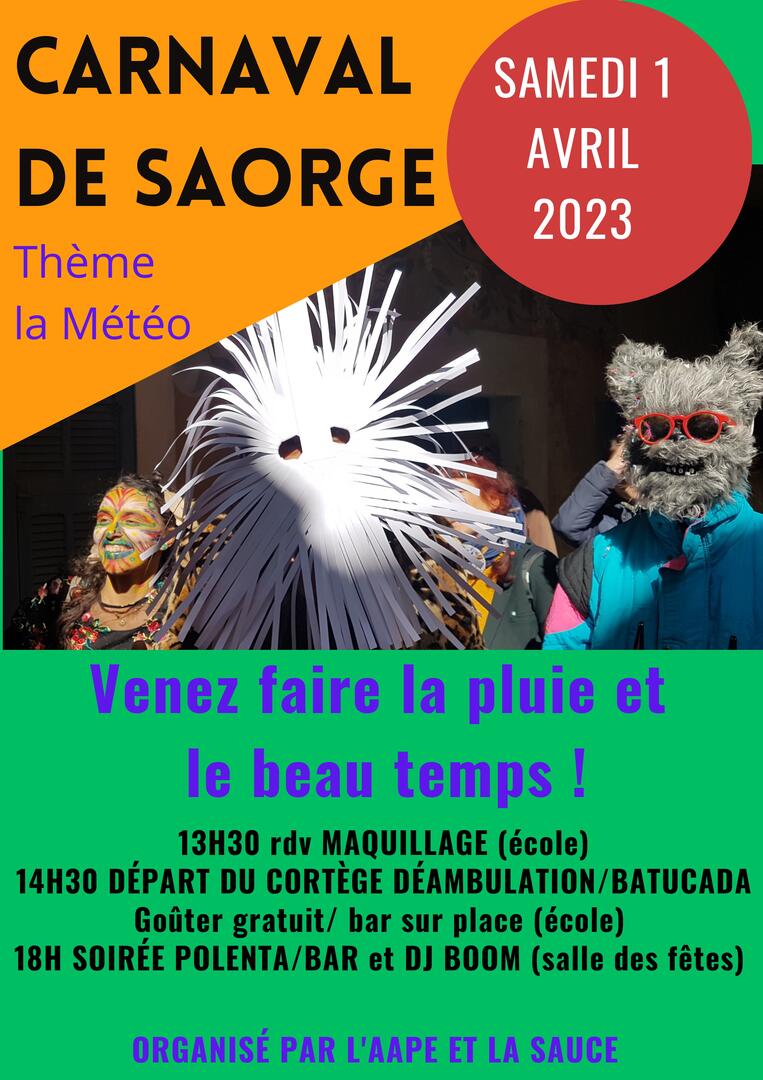 Carnaval de Saorge 1er/4/23 "Météo"