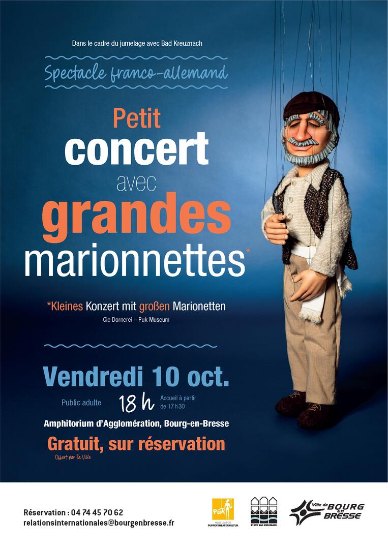 Petit concert avec grandes marionnettes Bourg-en-Bresse