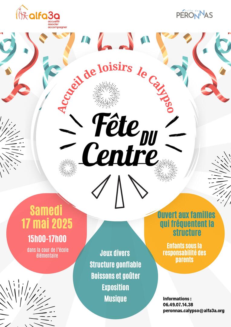 affiche Fête du centre 2025
