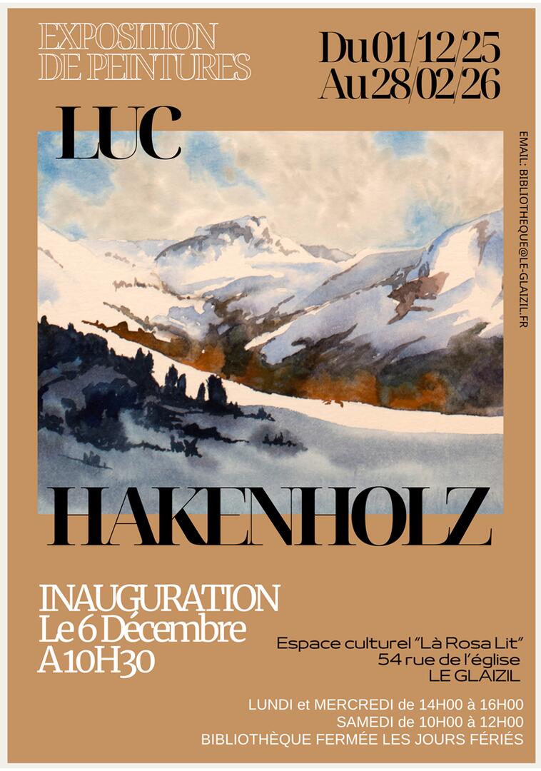 Exposition de peinture Luc Hakenholz