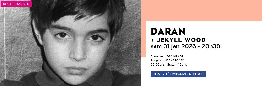 Concert : Daran + Jekyll Wood_Montluçon