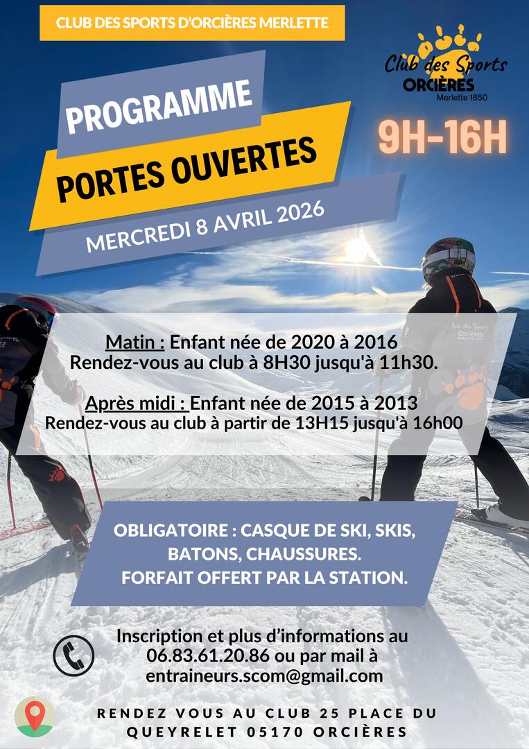 Journée portes ouverte au Club des Sports !_Orcières