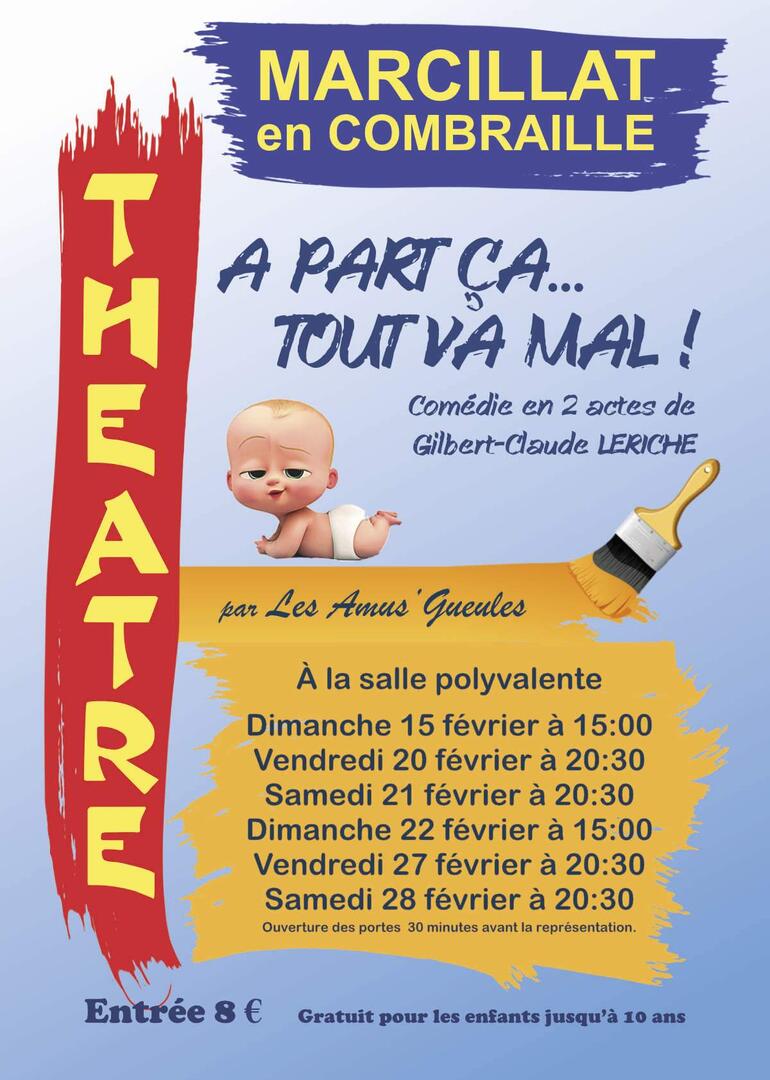 Théâtre : À part ça, tout va mal !_Marcillat-en-Combraille
