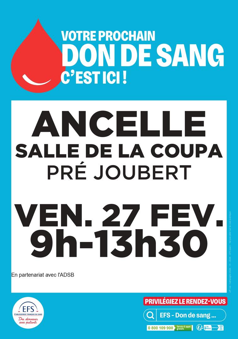 Don de sang à Ancelle