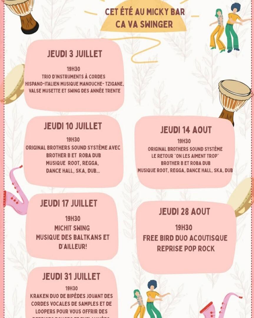 Cet été au Micky Bar ça va Swinger!_La Roche-de-Rame