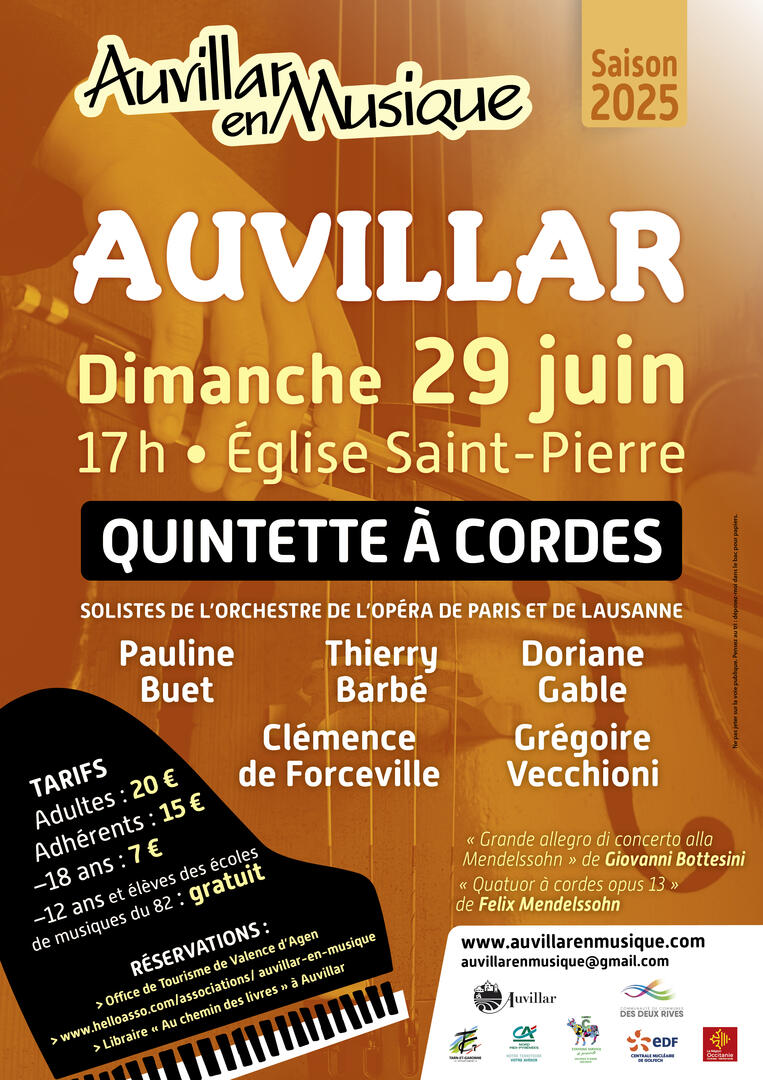 Concert exceptionnel à Auvillar – Solistes de l’Opéra de Paris & Lausanne_Auvillar