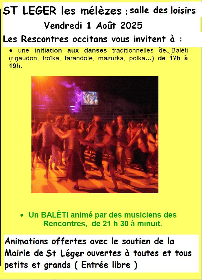 Initiation aux danses « Les Rencontres Occitans »_Saint-Léger-les-Mélèzes