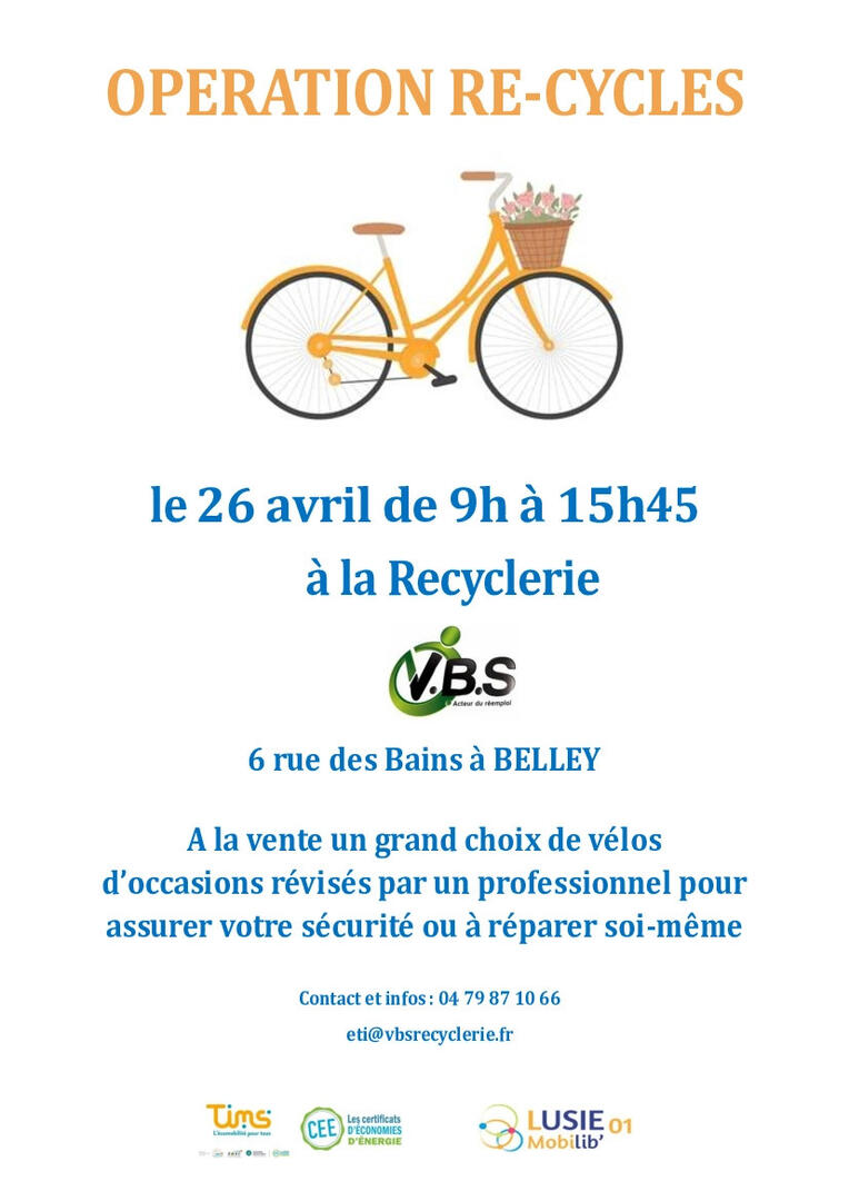 Opération Re-Cycles : vente de vélos d'occasion_Belley