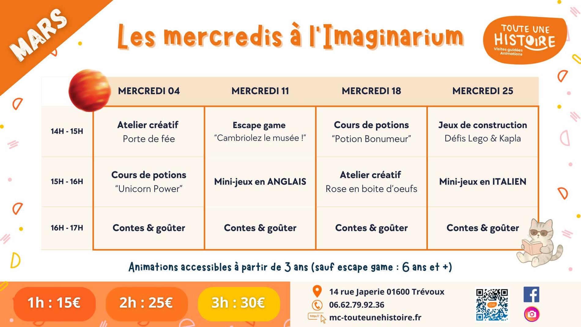 Les mercredis à l'Imaginarium en mars_Trévoux