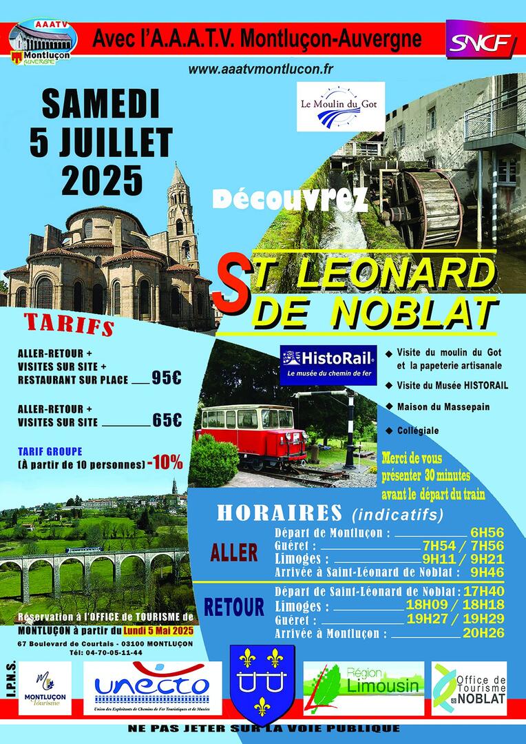 AAATV : train touristique de Montluçon à Saint-Léonard-de-Noblat_Montluçon