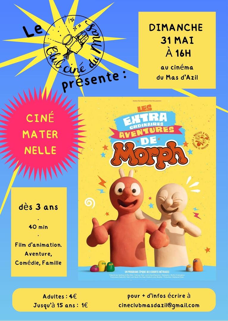 Ciné-jeune :  Les extraordinaires aventures de Morph_Le Mas-d'Azil