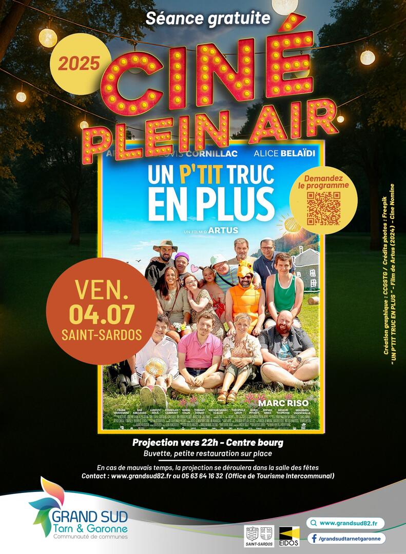 Ciné Plein Air à Saint-Sardos -"Un p'tit truc en plus "_Saint-Sardos