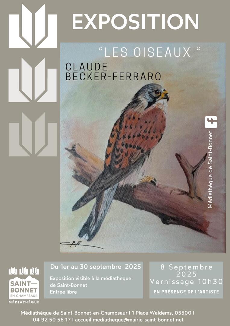 Exposition "Les oiseaux" de Claude Becker-Ferraro_Saint-Bonnet-en-Champsaur